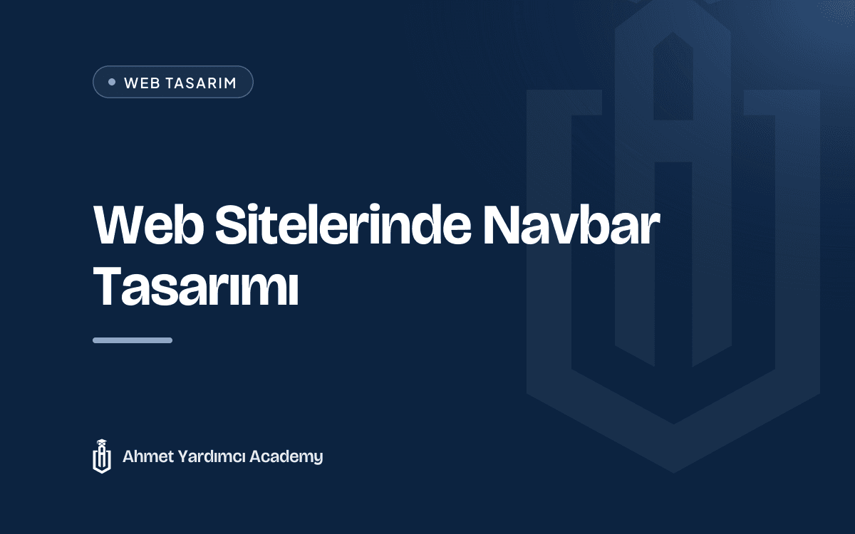 Web Sitelerinde Navbar Tasarımı