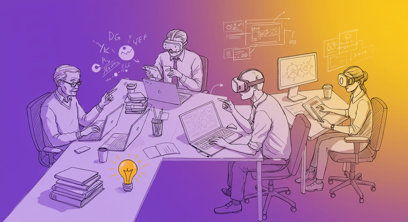Generations Working Together in an Office
