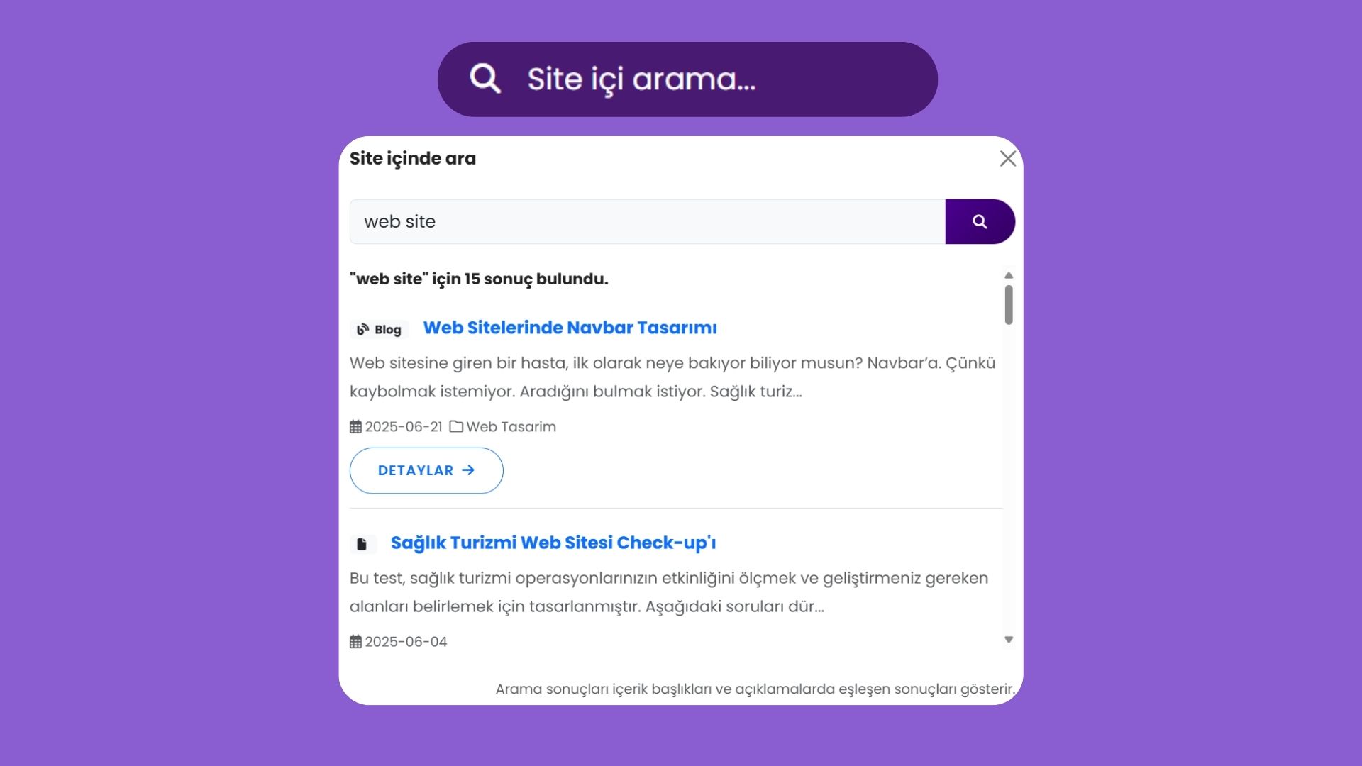 Navbar Arama Çubuğu