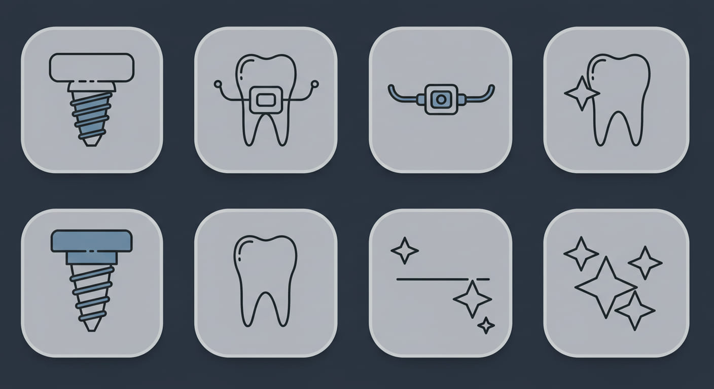 Dental clinic icons