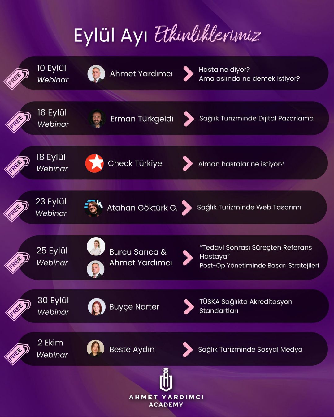 Eylül Ayı Etkinlikleri