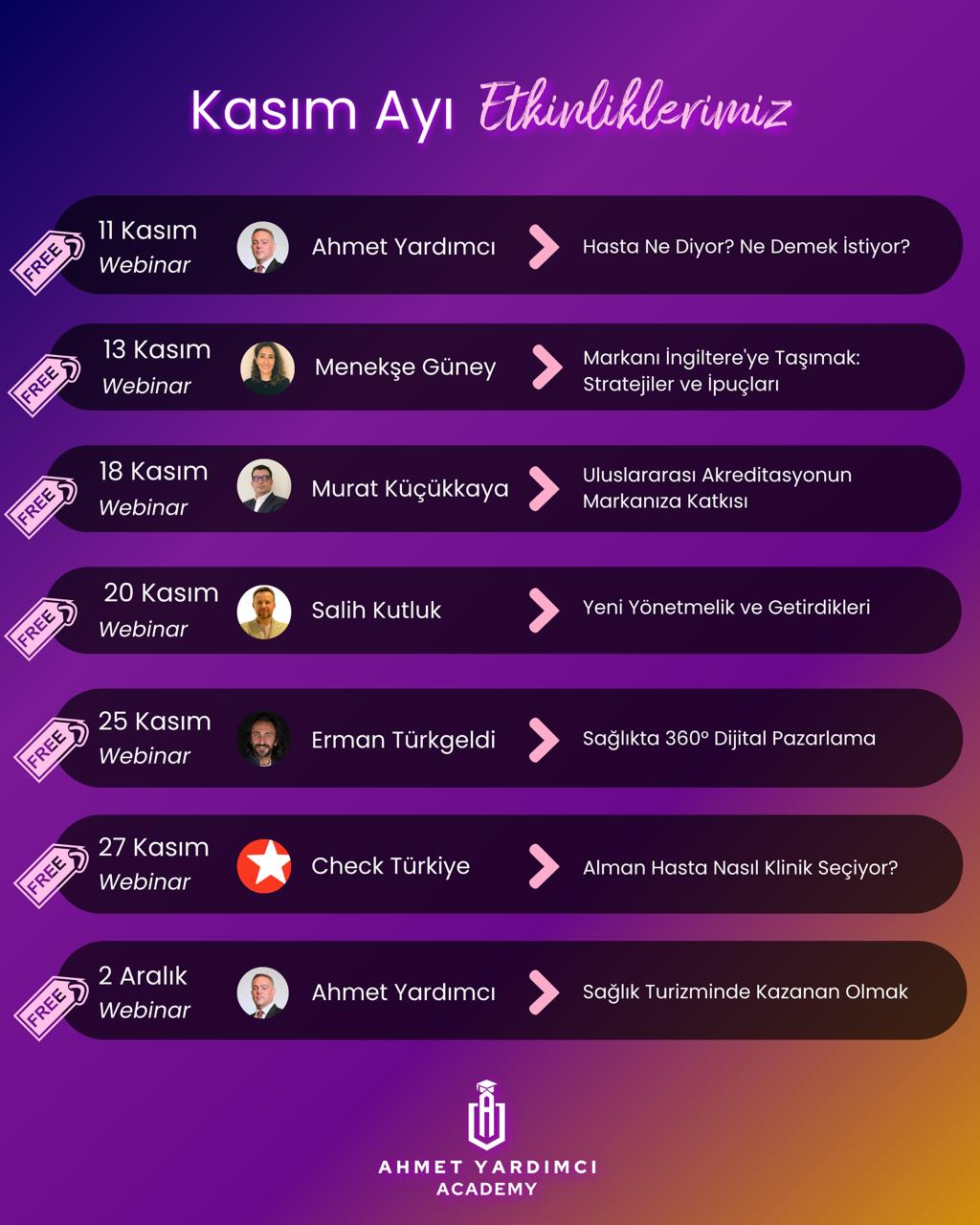 Kasım Ayı Etkinlikleri