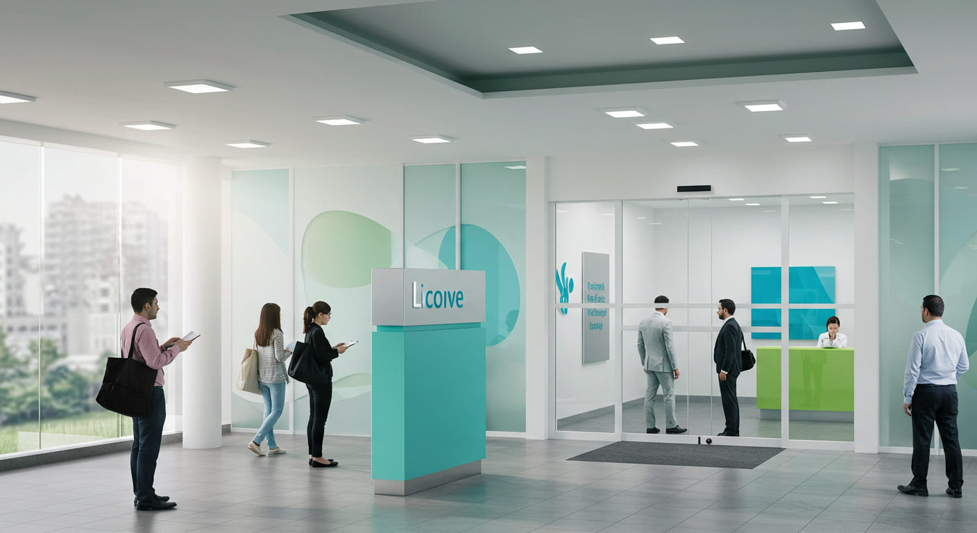 Clinic entrance with welcoming design
