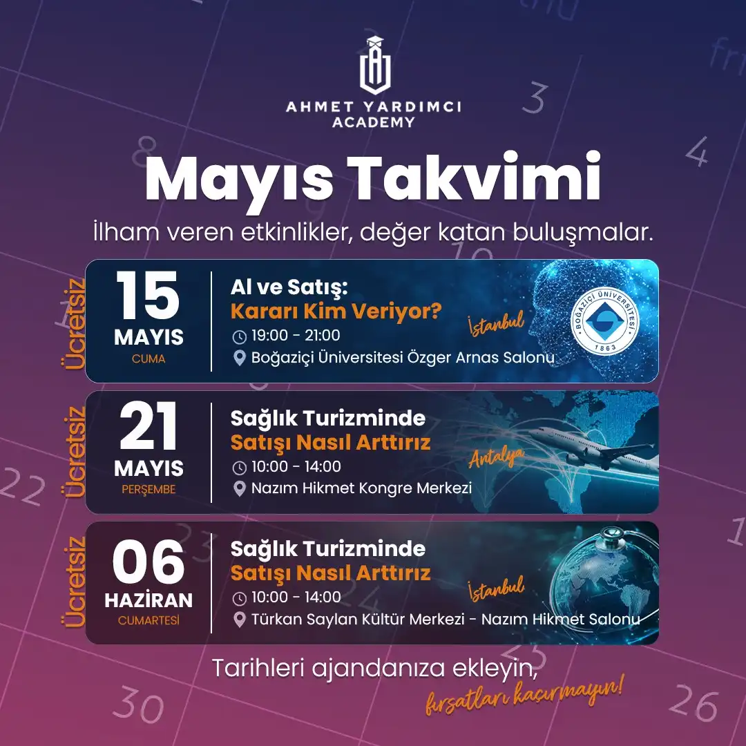 Mayıs 2026 Etkinlikleri